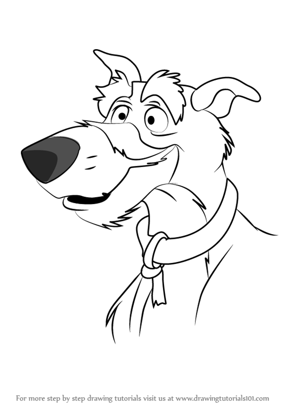 566x800 learn how to draw chief from the fox and the hound - Hound Drawing