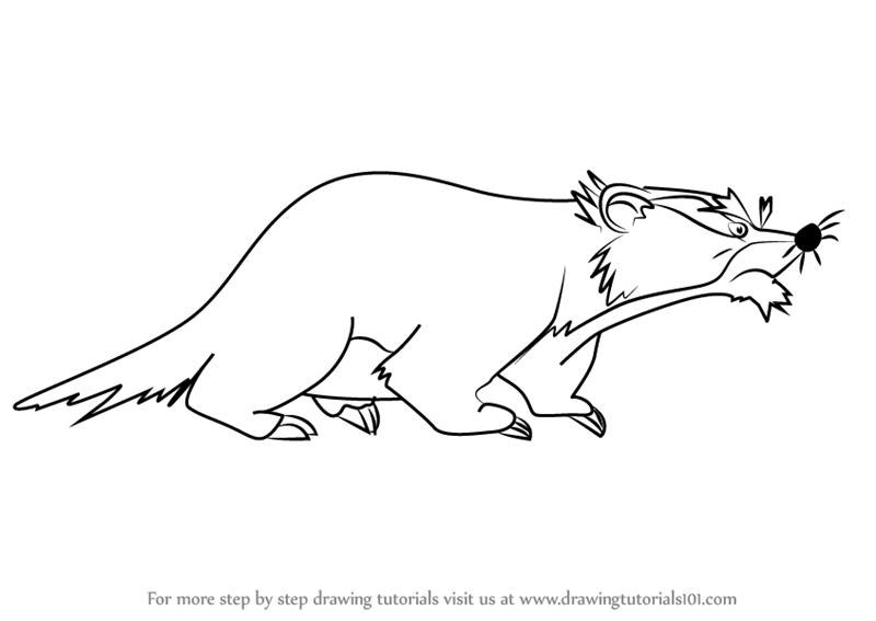 800x567 learn how to draw mr digger from the fox and the hound - Hound Drawing