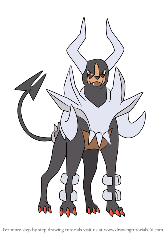 565x800 Learn How To Draw Mega Houndoom From Pokemon - Houndoom Drawing