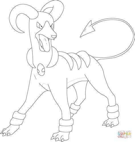 474x498 Pokemon Houndoom Drawing Gtgt - Houndoom Drawing