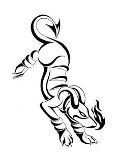 236x320 Tribal Houndoom Tattoo Yes! Pokemon Tattoos - Houndoom Drawing