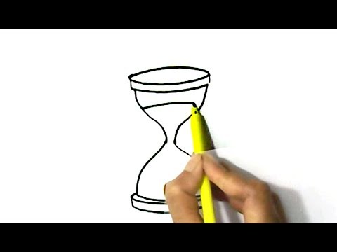 480x360 How To Draw An Hourglass Easy St Step - Hourglass Clock Drawing