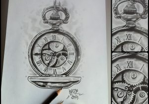 300x210 Pencil Drawing Abstract Sand Clock Hourglass Stock Image - Hourglass Clock Drawing