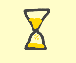 300x250 Sand Clock Drawing - Hourglass Clock Drawing
