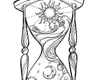 340x270 hourglass drawing etsy - Hourglass Drawing