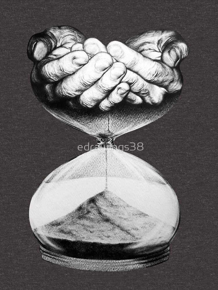750x1000 Time - Hourglass Drawing