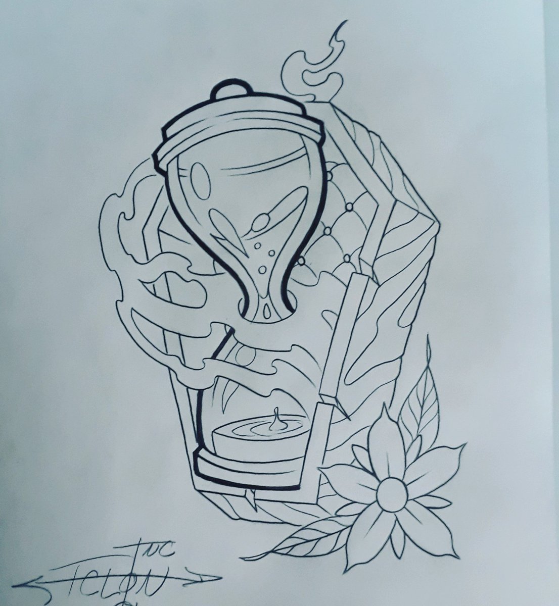 Hourglass Tattoo Drawing At Paintingvalley Com Explore Collection Of Hourglass Tattoo Drawing