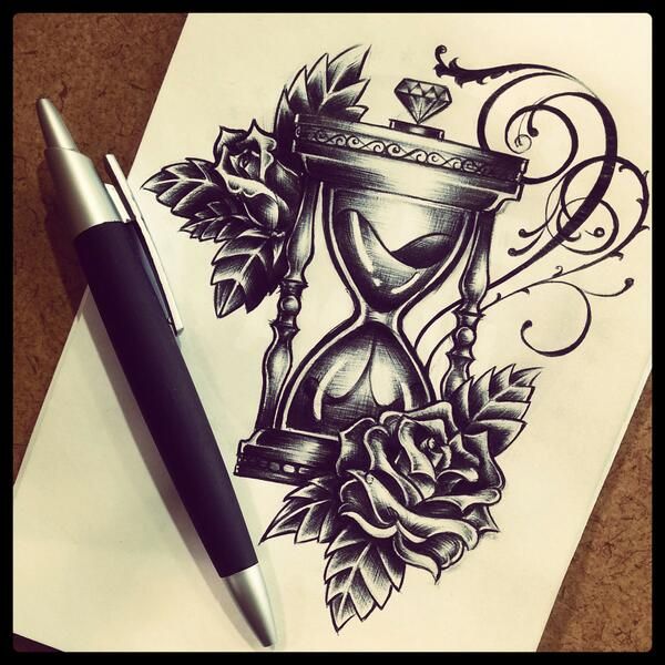 600x600 Hourglass Tattoos Ideas - Hourglass Tattoo Drawing