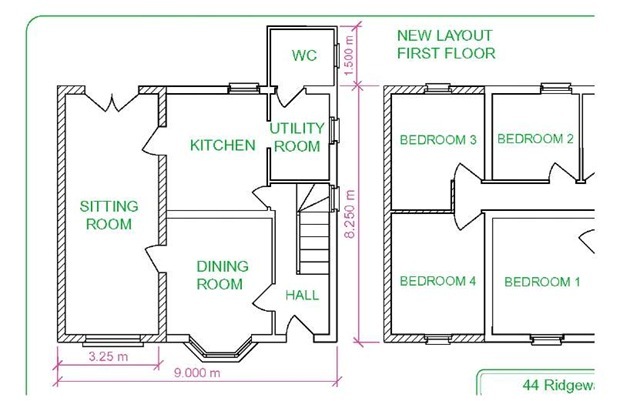 640x401 Building Drawing Part - House Building Drawing