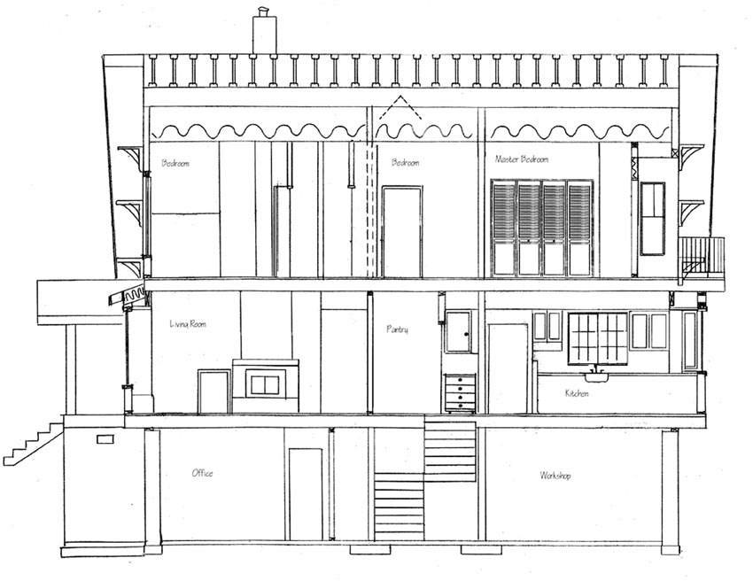 850x656 How To Draw House Cross Sections - House Construction Drawing