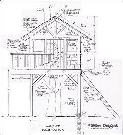 250x276 Tree House Construction Drawing Woodworking Tree House Designs - House Construction Drawing