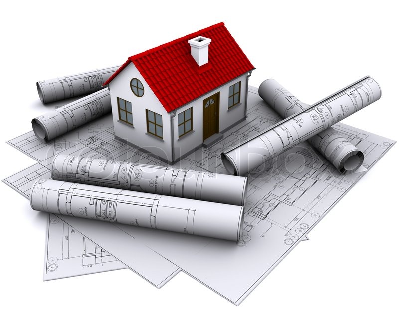 800x640 White House On The Construction Stock Photo Colourbox - House Construction Drawing