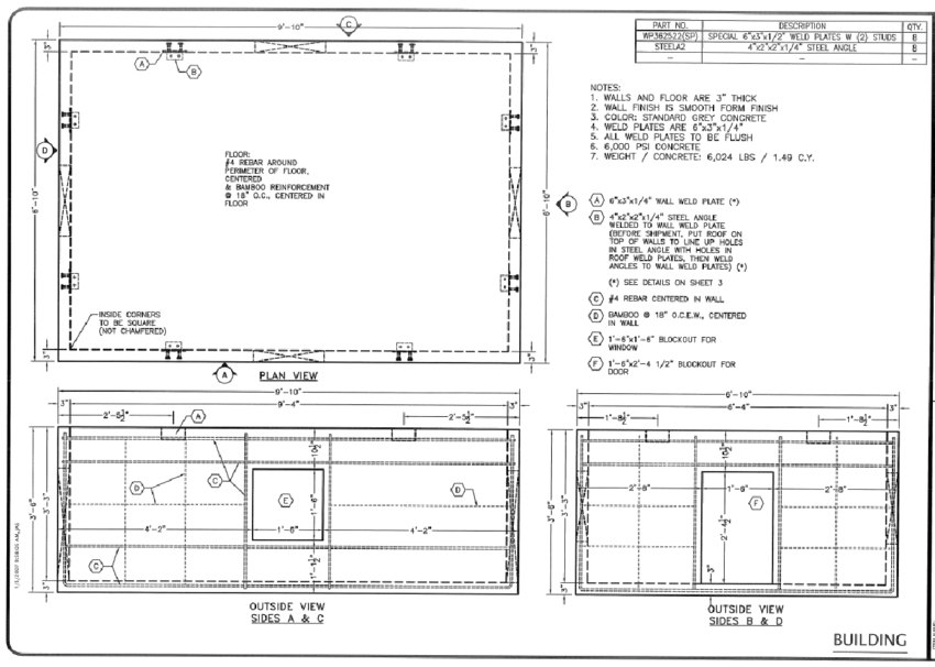 850x606 A Construction Drawings For Walls And Floor Of Precast Concrete - House Construction Drawing
