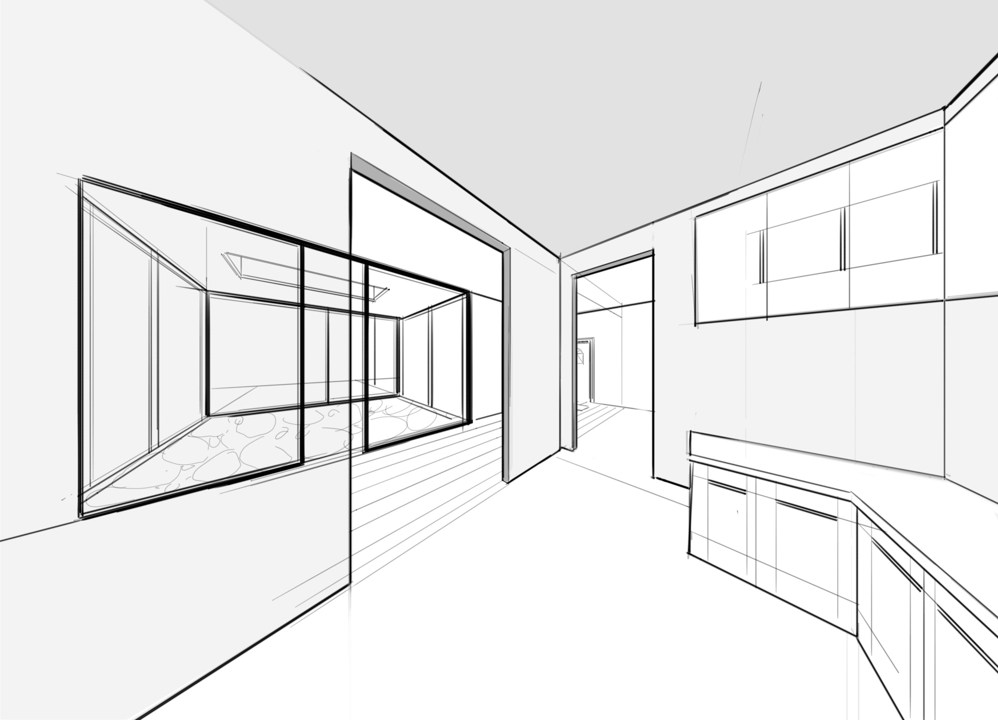 3200x2310 How To Draw With Two Point Perspective Making Beautiful Interiors - House Design Drawing