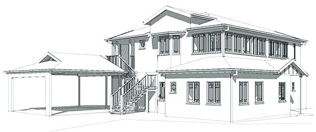 620x260 House Drawing - House Design Drawing