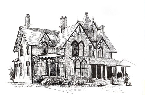 499x327 How To Draw A Beautiful House In Pen And Ink Online Art Lessons - House Drawing