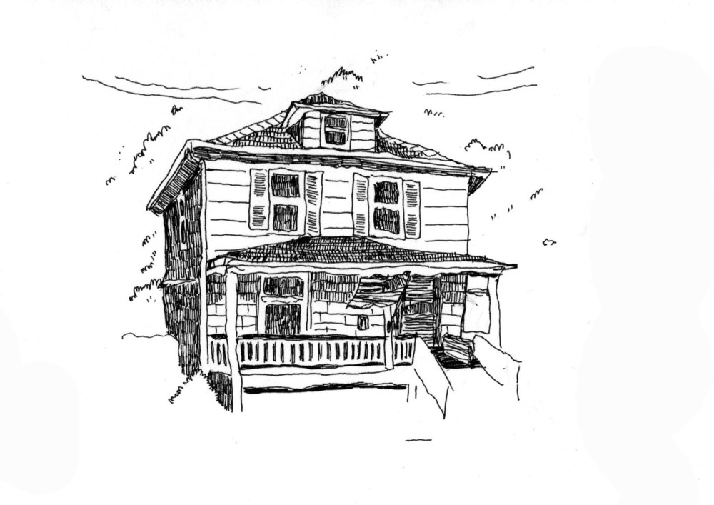 1000x707 House Drawings Hayley Books - House Drawing Black And White