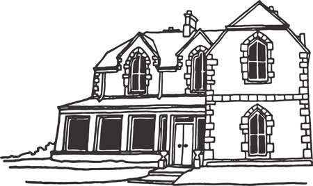450x268 About Us Glenduff Manor - House Drawing Black And White