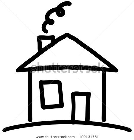 450x470 Fairy House In Cartoon Style - House Drawing Clipart