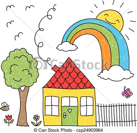 450x436 Pictures Kid Drawing Clipart - House Drawing Clipart