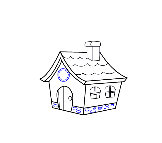 678x600 How To Draw A Cartoon House In A Few Easy Steps Easy Drawing Guides - House Drawing Drawing