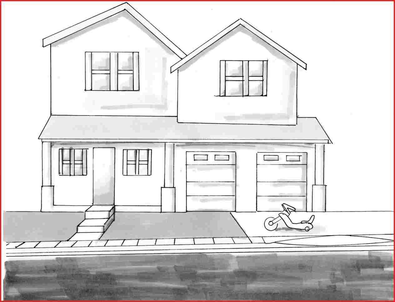 1264x966 Easy House Drawings In Pencil - House Drawing Easy