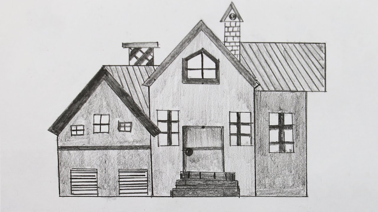 1280x720 How To Draw A House For Kids Easy House Drawing Tutorial - House Drawing Easy