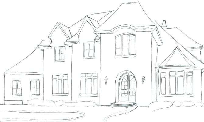 670x400 Dream House Drawing Easy - House Drawing Easy