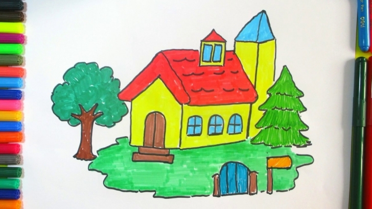 728x410 Fascinating Learn How To Draw A Beautiful House For Kids - House Drawing For Kids