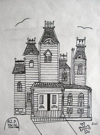 332x450 Haunted House Drawing School - House Drawing Ideas