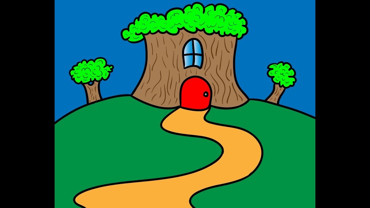 1280x720 Build A Tree House Drawing Ideas For Kids - House Drawing Ideas