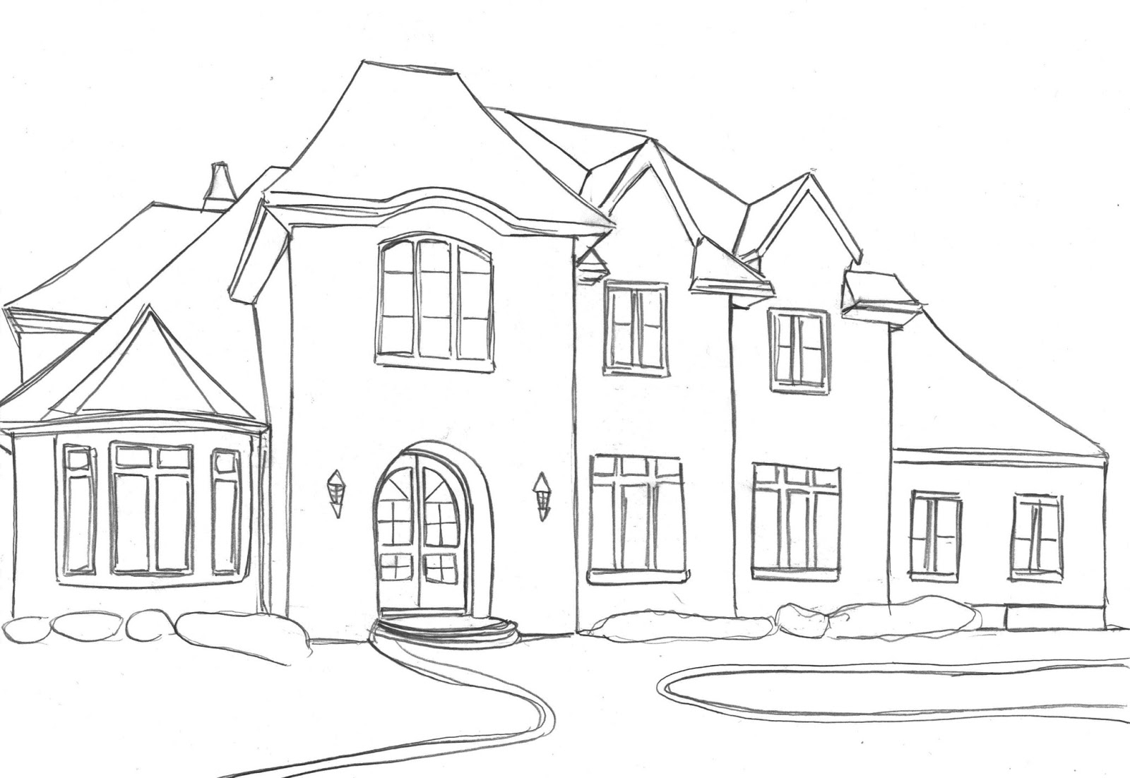 House Drawing Outline at PaintingValley com Explore 