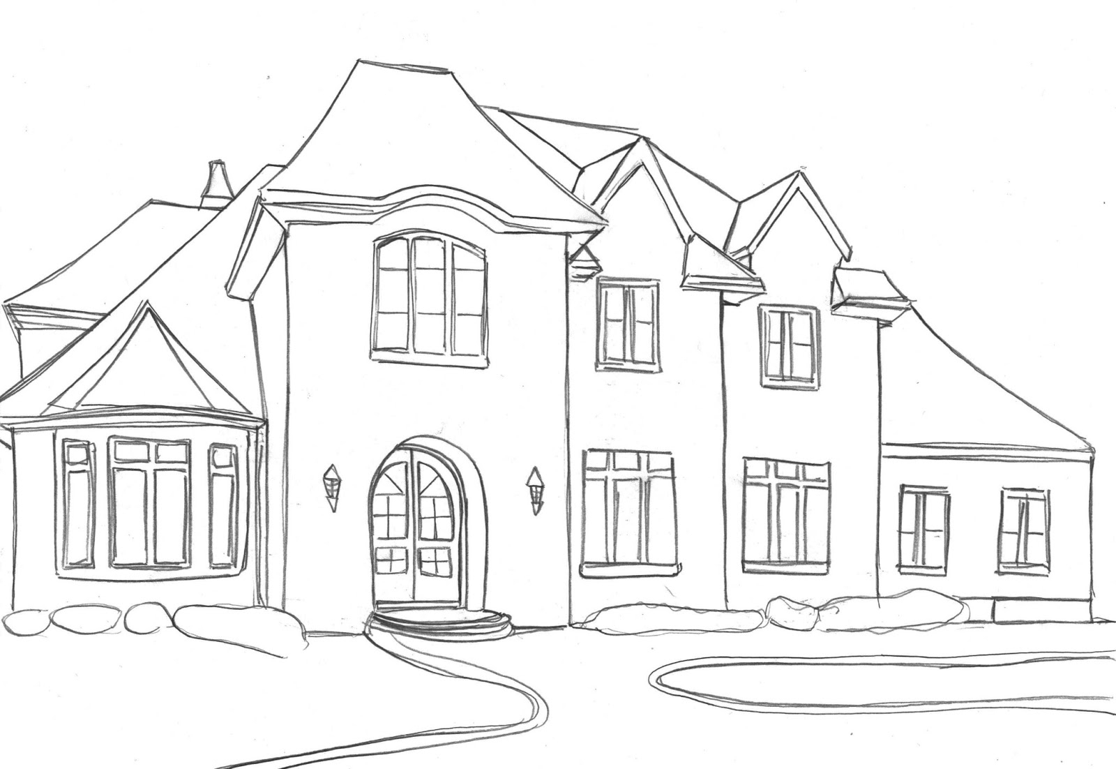 House Drawing Outline at PaintingValley.com | Explore collection of