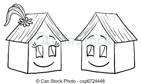 450x269 Small House Drawing Drawings Outline Veganthom - House Drawing Outline