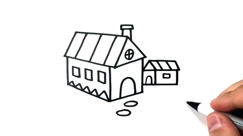 944x531 Small House Drawing Small House Drawing Furniture Graceful Small - House Drawing Outline