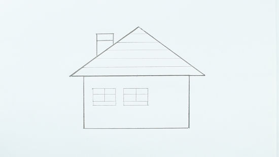 550x309 How To Draw A House Steps - House Drawing Step By Step