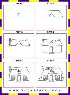 236x321 Step - House Drawing Step By Step