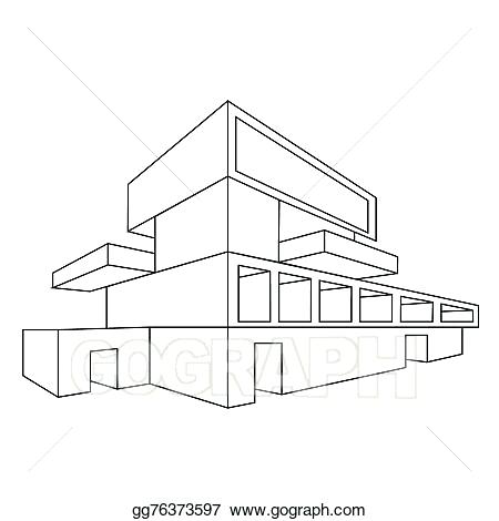 450x470 drawing of a house perspective drawing of a house haunted house - House Drawing Step By Step