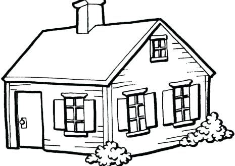 465x329 drawing of house a house drawing of simple line up house drawing - House Drawing Step By Step