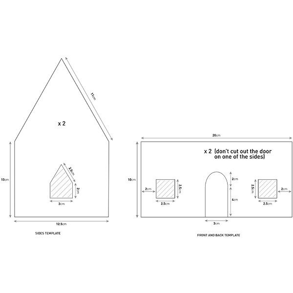 600x600 Gingerbread House Template Delicious Magazine - House Drawing Template