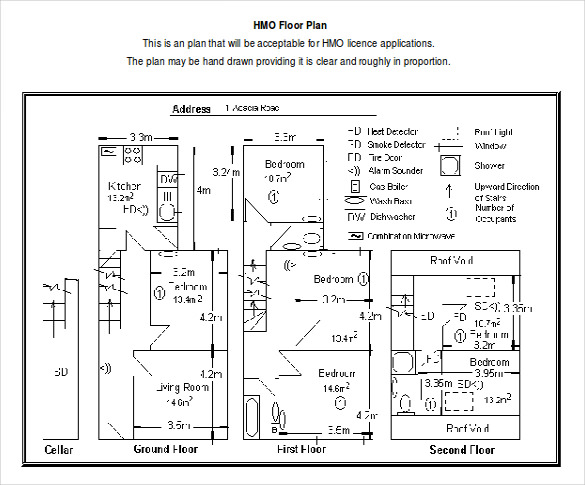 585x485 Floor Plan Templates - House Drawing Template