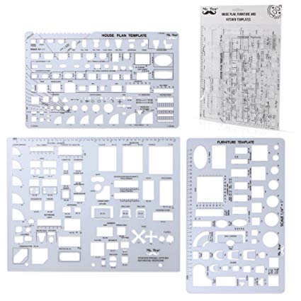 425x425 Mr Pen Architectural Templates, House Plan Template - House Drawing Template