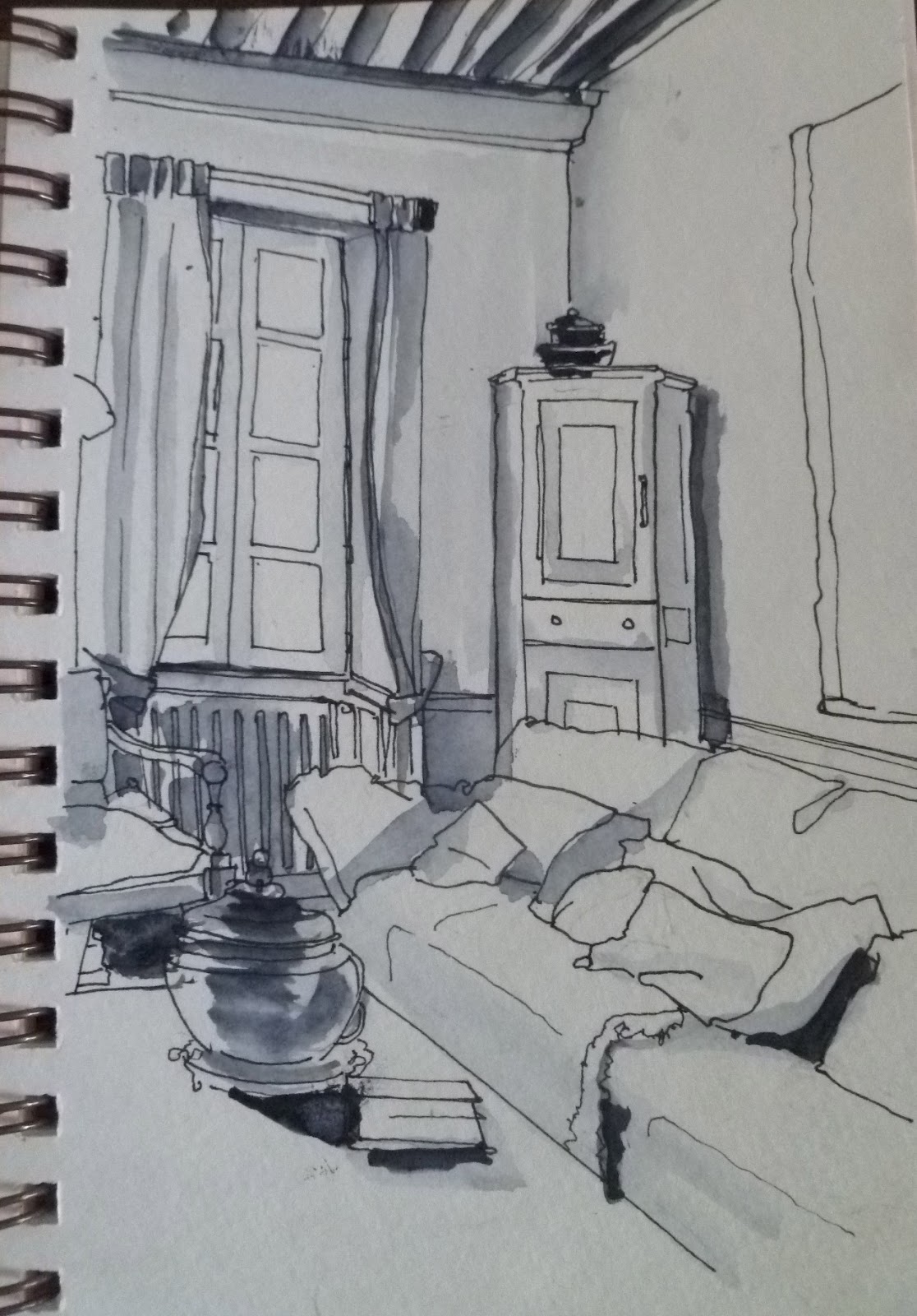 1116x1600 urban sketchers tri cities, washington interior drawing - House Interior Drawing