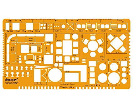 425x346 Architectural Drawing Template Stencil Architect - House Interior Drawing