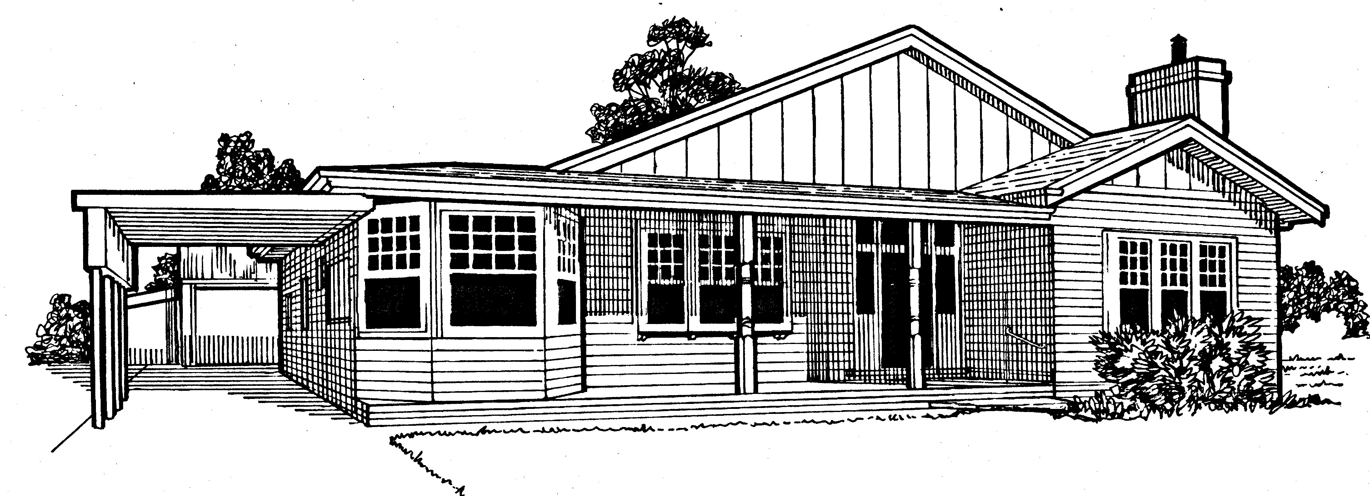 4384x1589 A Sneak Peak Into The Brian Lee Exhibition! - House Line Drawing