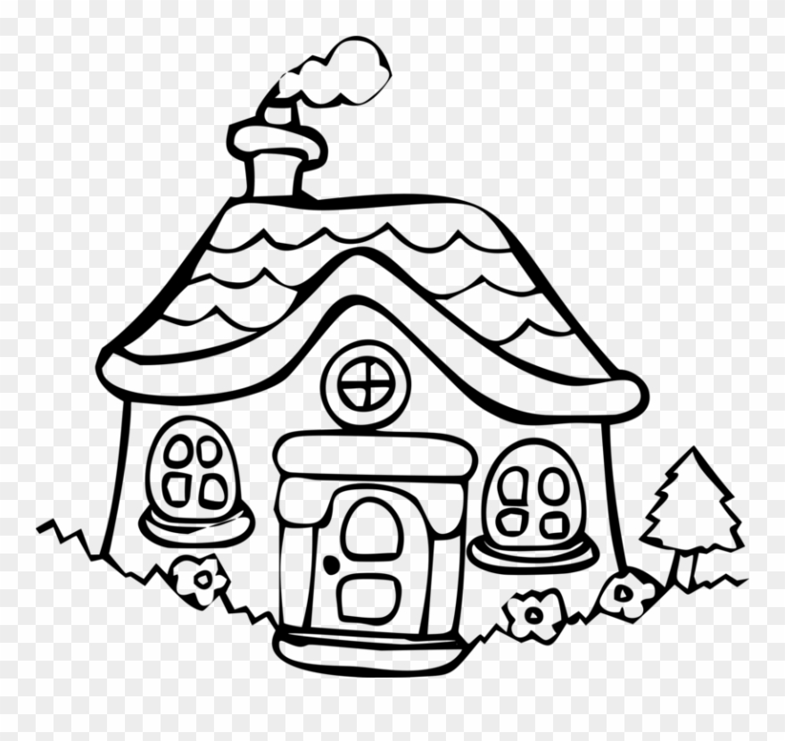 880x830 House Cottage Building Holiday Home Dwelling - House Line Drawing Clip Art