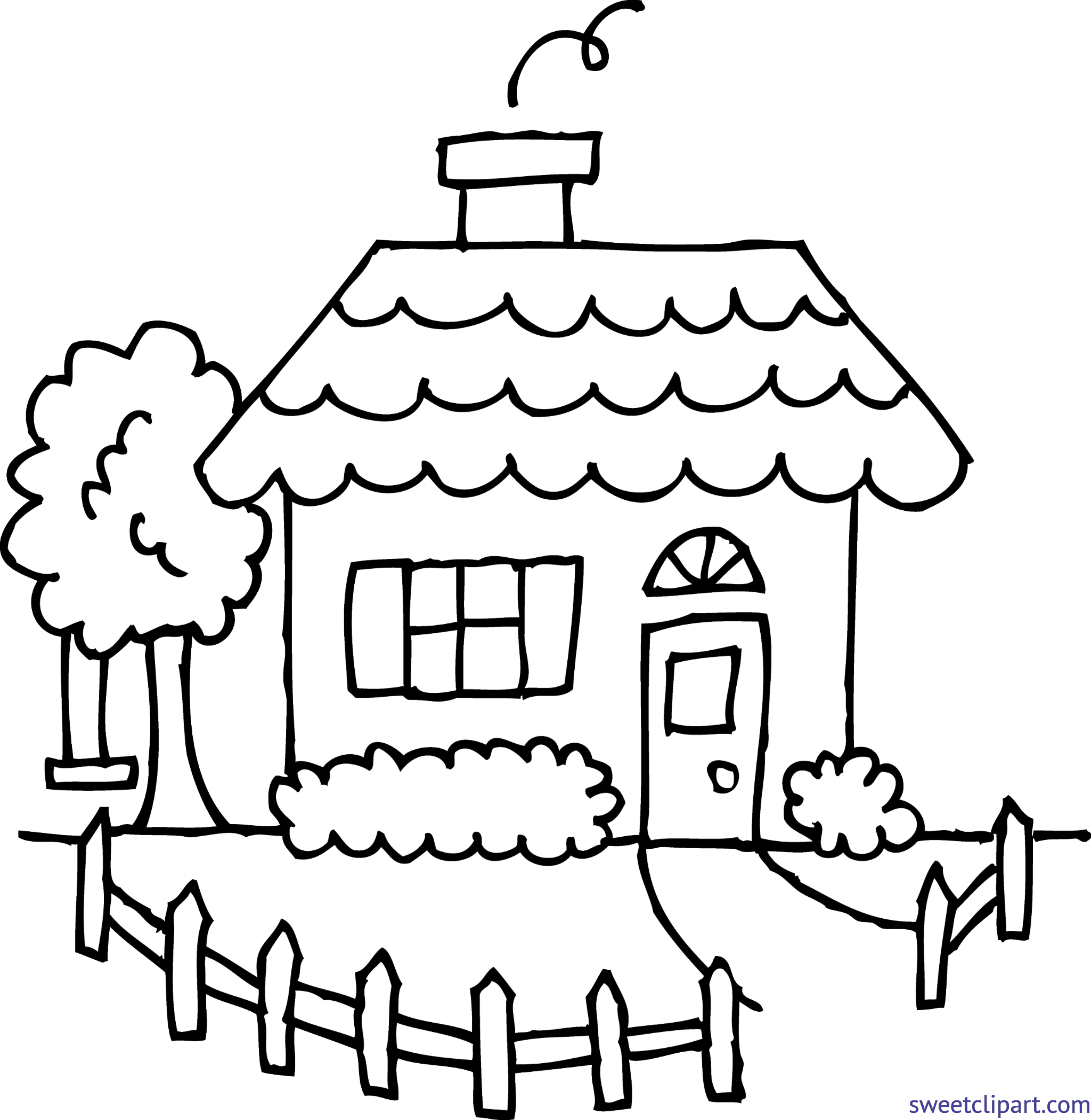 House Line Drawing Clip Art at Explore collection
