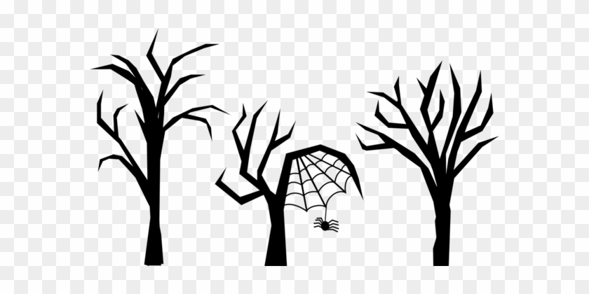 840x420 Tree Download Drawing Haunted House Forest - House Line Drawing Clip Art