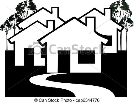 450x345 White House Clipart Line Drawing - House Line Drawing Clip Art