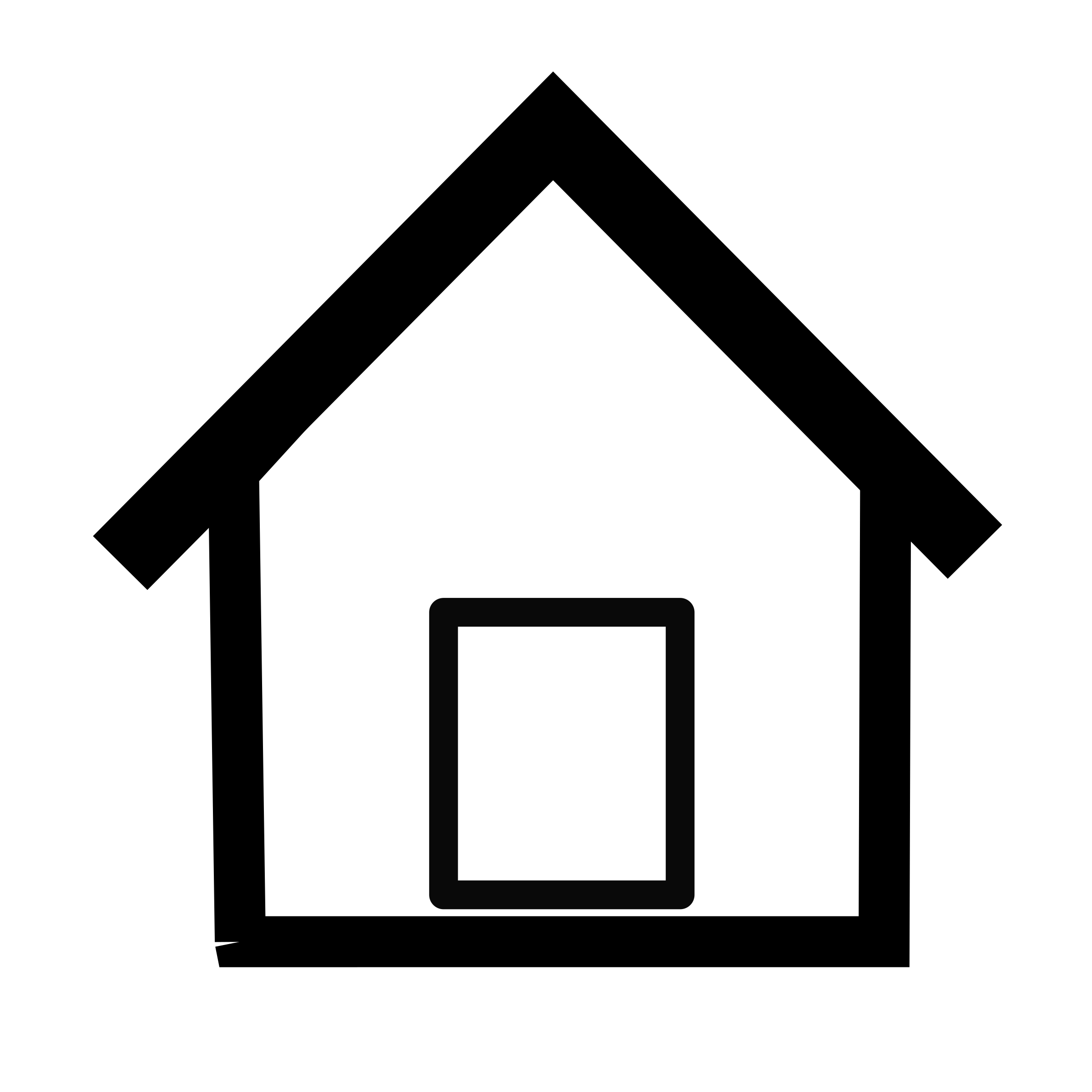 2400x2400 White House Clip Black And White Download Simple - House Line Drawing Clip Art